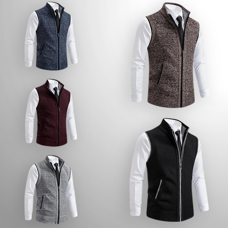 ZENITH Full-Zip Sweater Vest